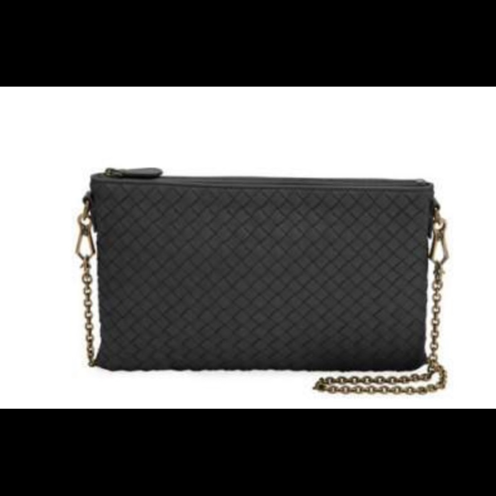 Bottega Veneta Biletto Woven Leather Crossbody Bag